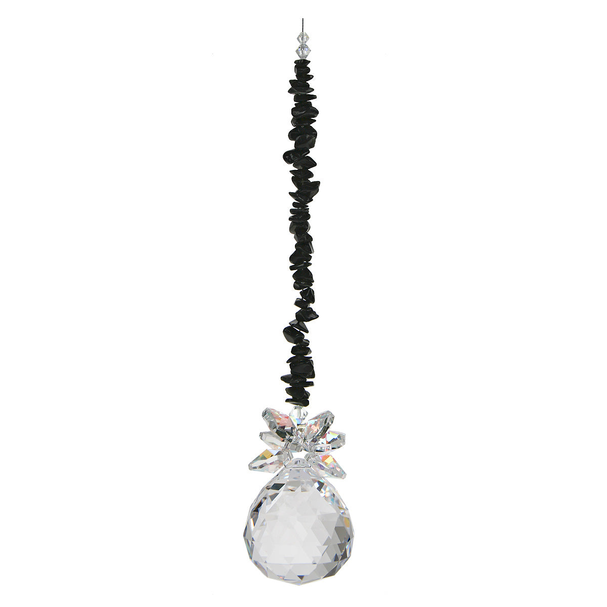 Gem Chip Crystal Cluster Suncatcher with Sphere Drop