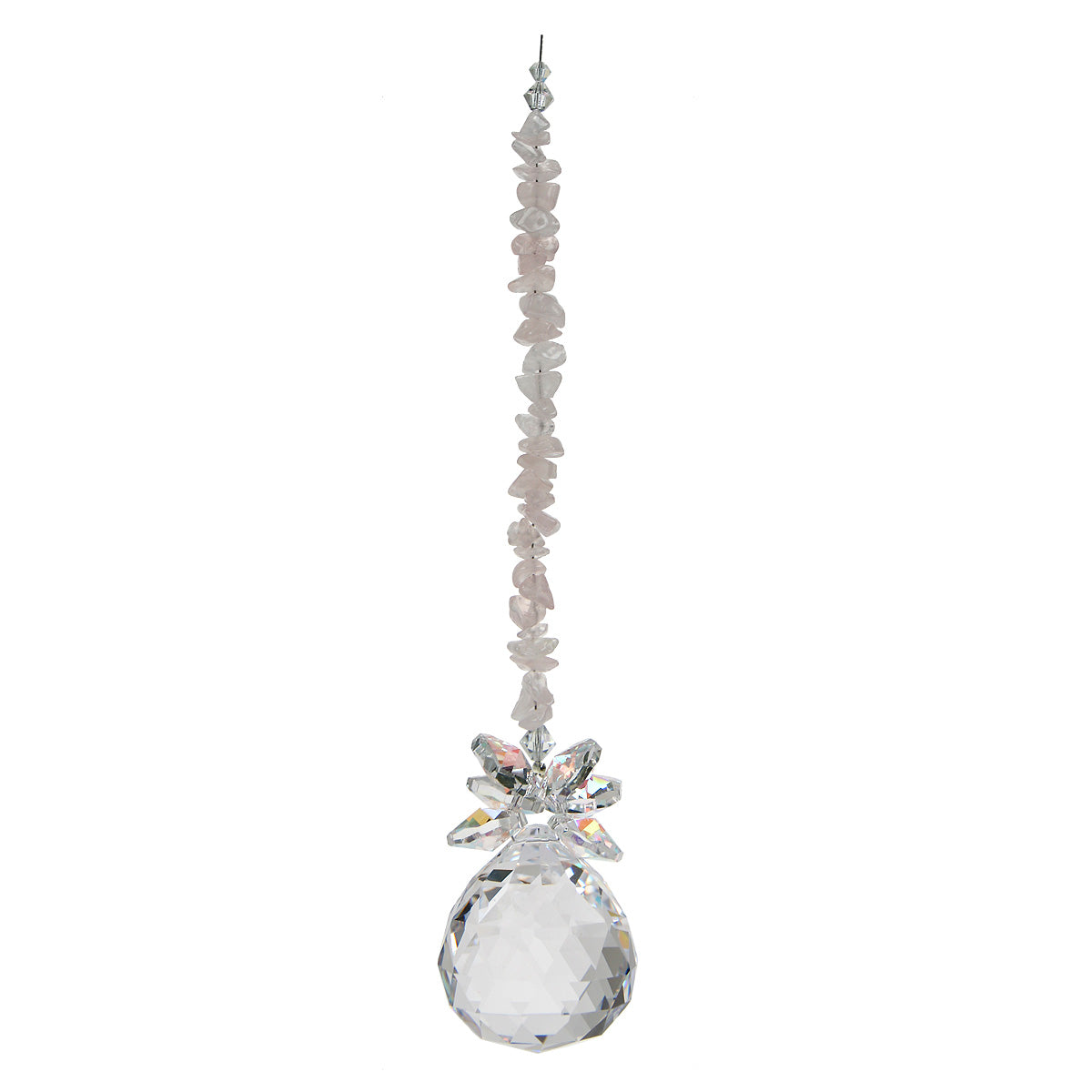 Gem Chip Crystal Cluster Suncatcher with Sphere Drop