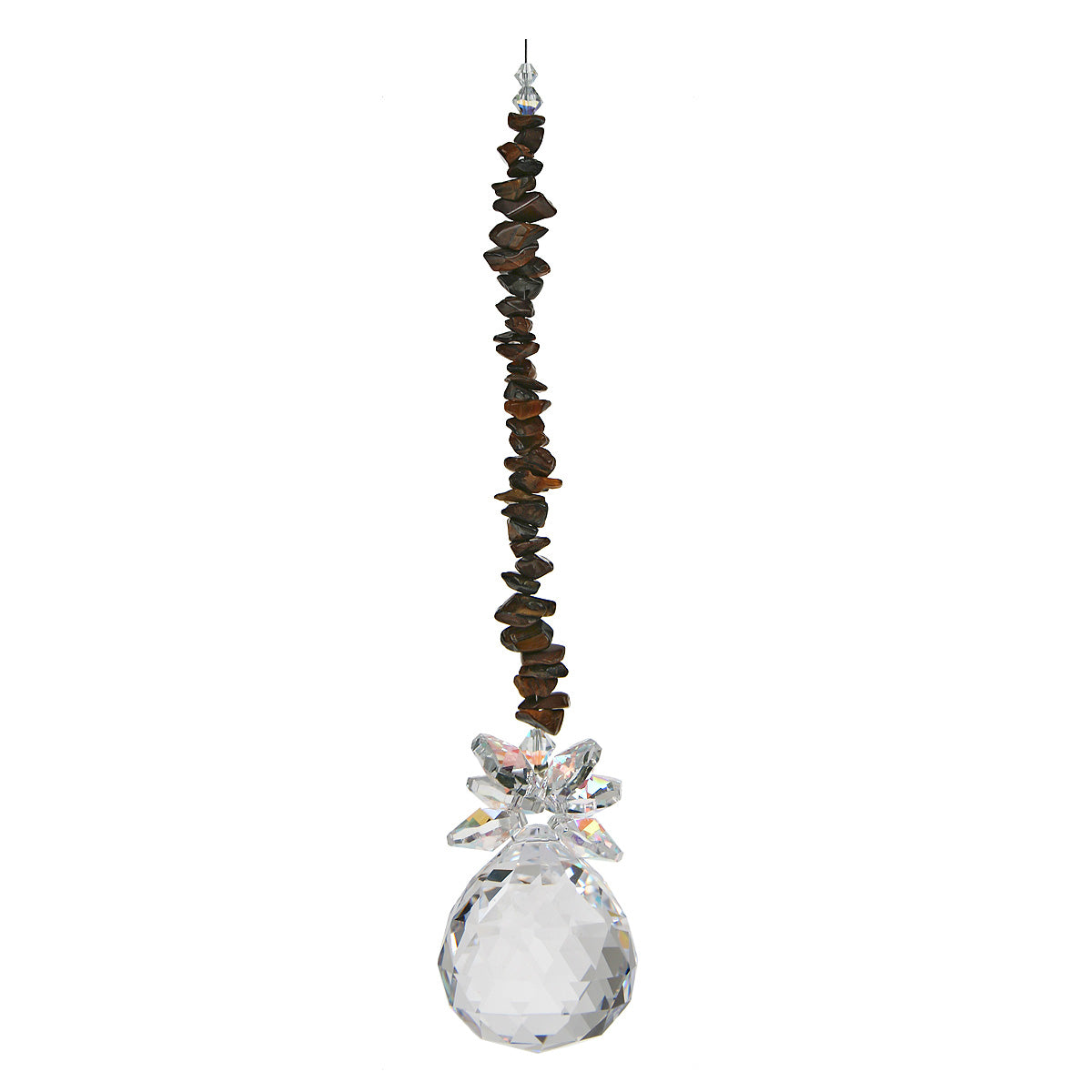Gem Chip Crystal Cluster Suncatcher with Sphere Drop