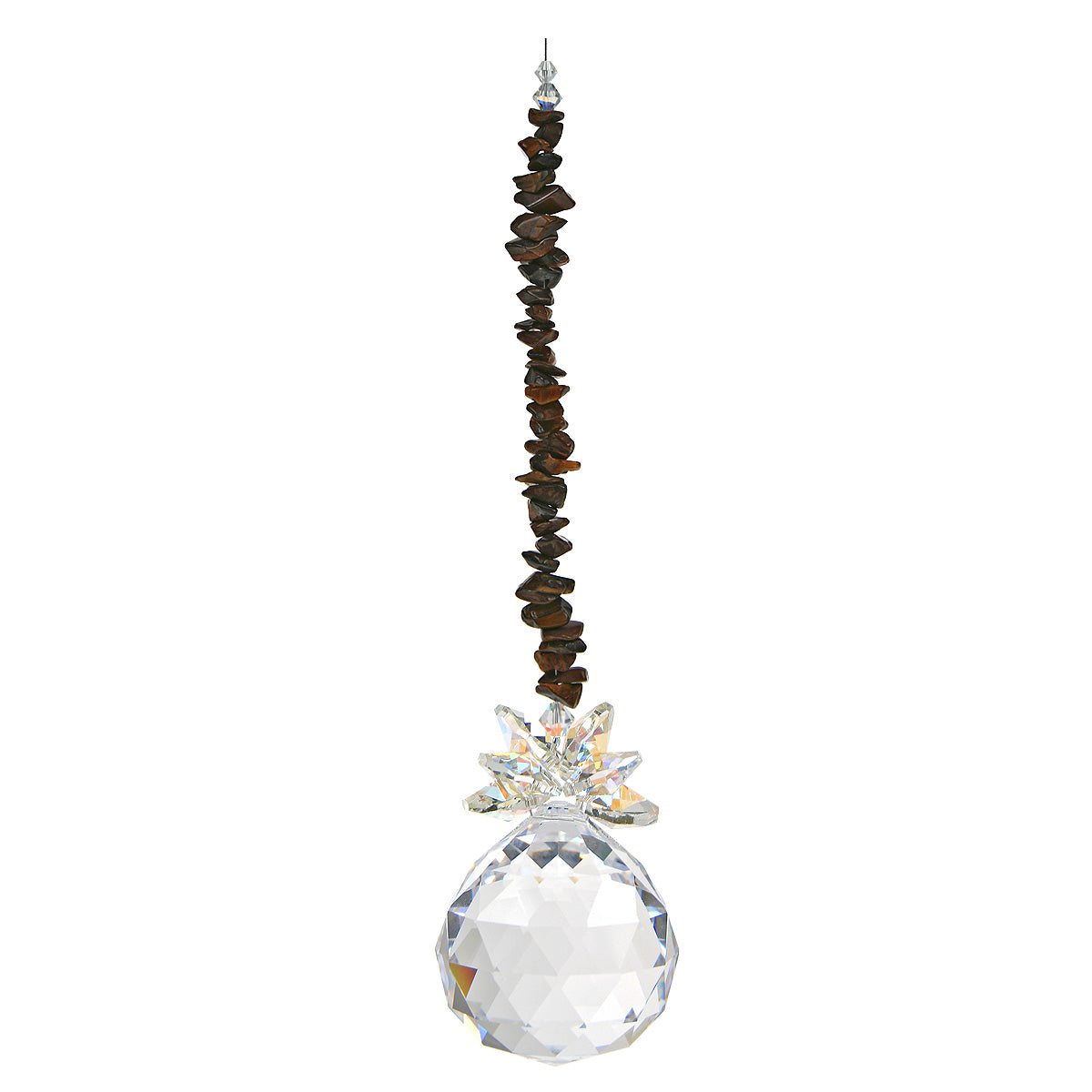 Gem Chip Crystal Cluster Suncatcher with Sphere Drop