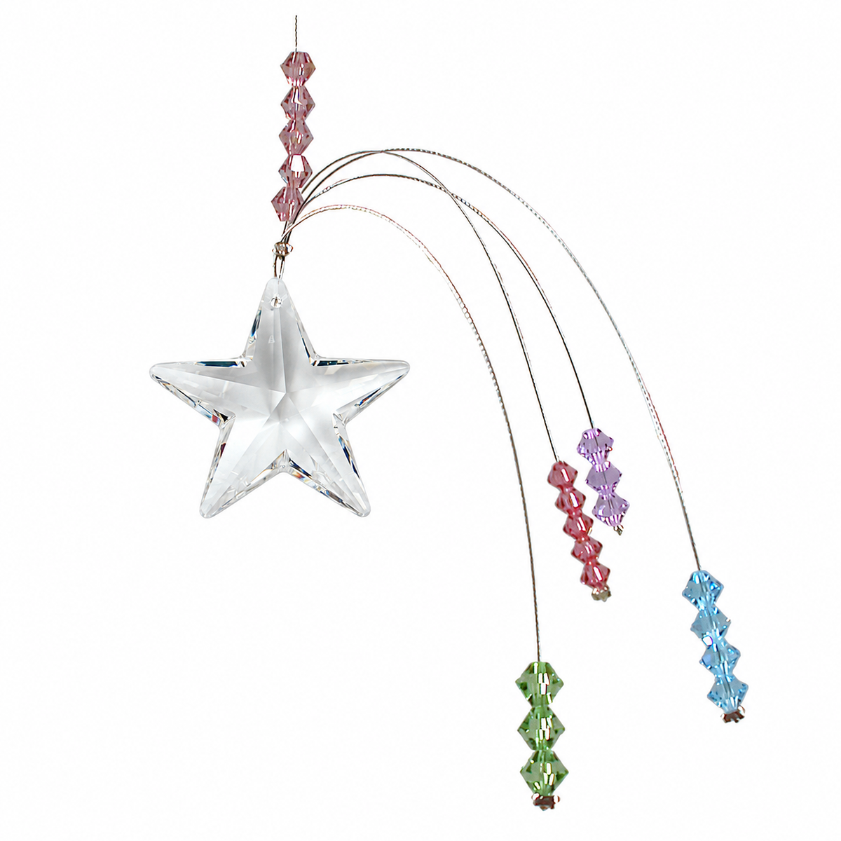 Clear Swarovski Crystal Shooting Star Suncatcher