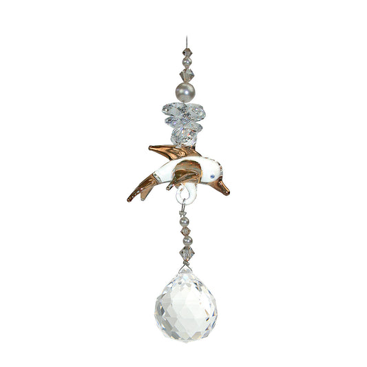 Crystal Dolphin with Sphere Suncatcher