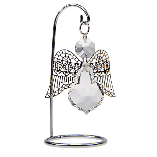 Crystal Angel Suncatcher on Display Stand
