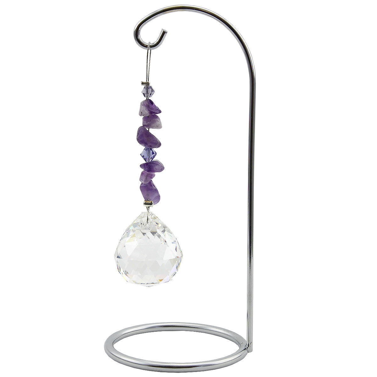 Gem Chip with Sphere Crystal Suncatcher on Stand