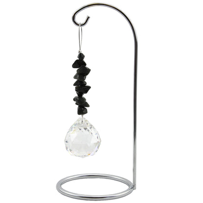 Gem Chip with Sphere Crystal Suncatcher on Stand