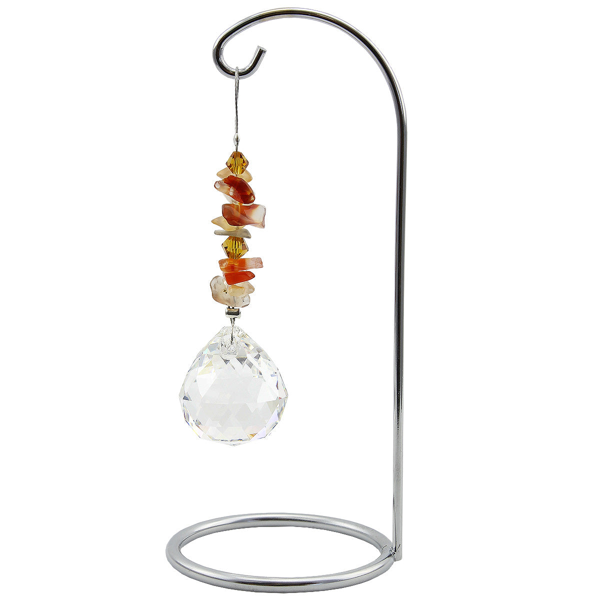 Gem Chip with Sphere Crystal Suncatcher on Stand