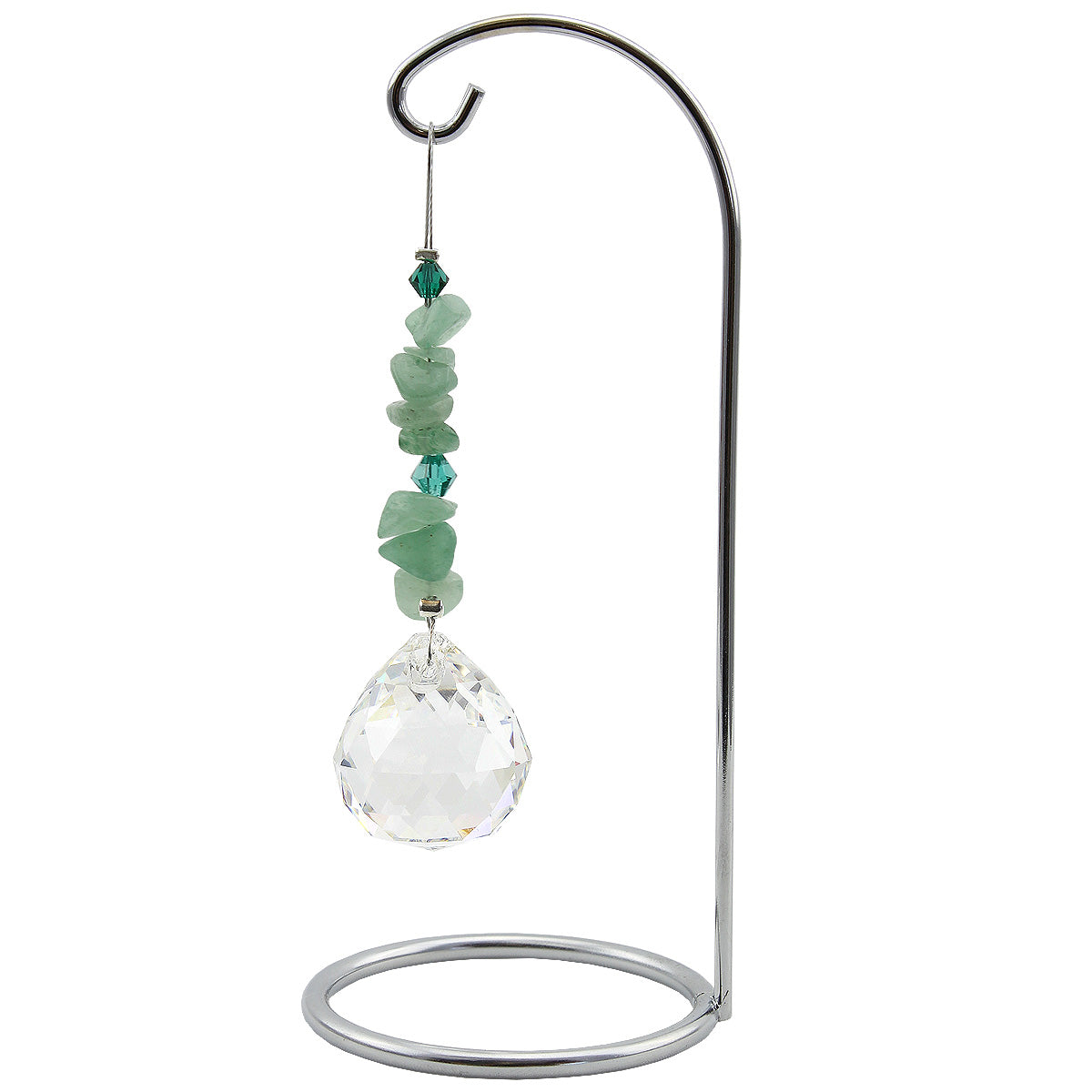 Gem Chip with Sphere Crystal Suncatcher on Stand