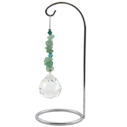 Gem Chip with Sphere Crystal Suncatcher on Stand