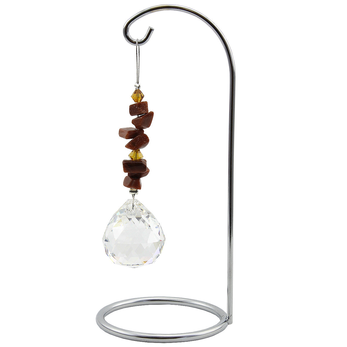Gem Chip with Sphere Crystal Suncatcher on Stand