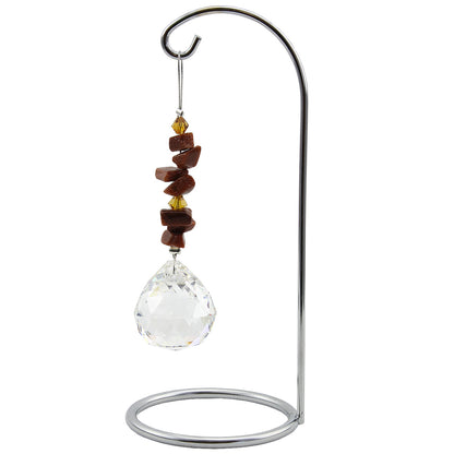 Gem Chip with Sphere Crystal Suncatcher on Stand