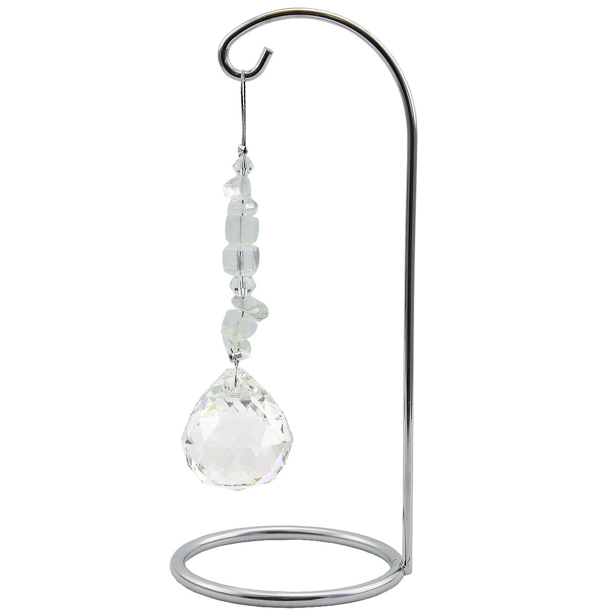 Gem Chip with Sphere Crystal Suncatcher on Stand