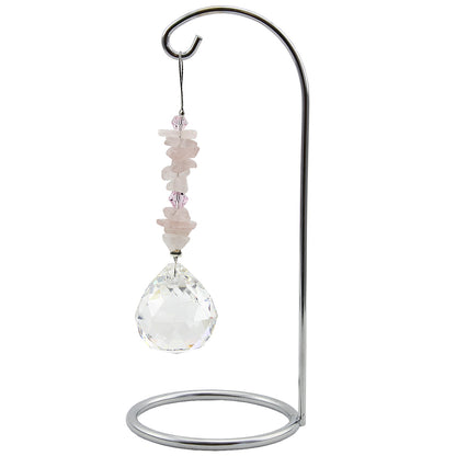 Gem Chip with Sphere Crystal Suncatcher on Stand