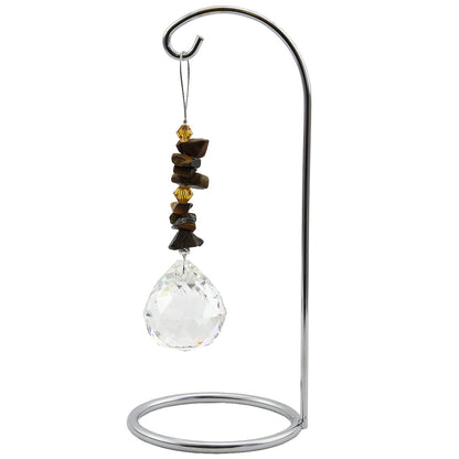 Gem Chip with Sphere Crystal Suncatcher on Stand