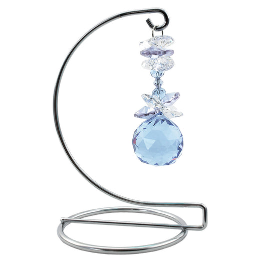 Crystal Sphere Suncatcher on Display Stand