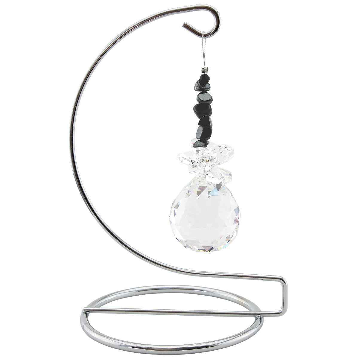 Gem Chip Cluster Crystal Suncatcher on Display Stand