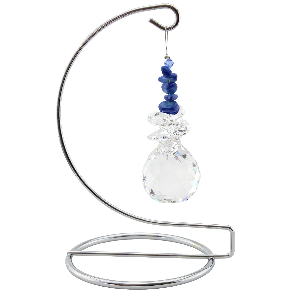 Gem Chip Cluster Crystal Suncatcher on Display Stand