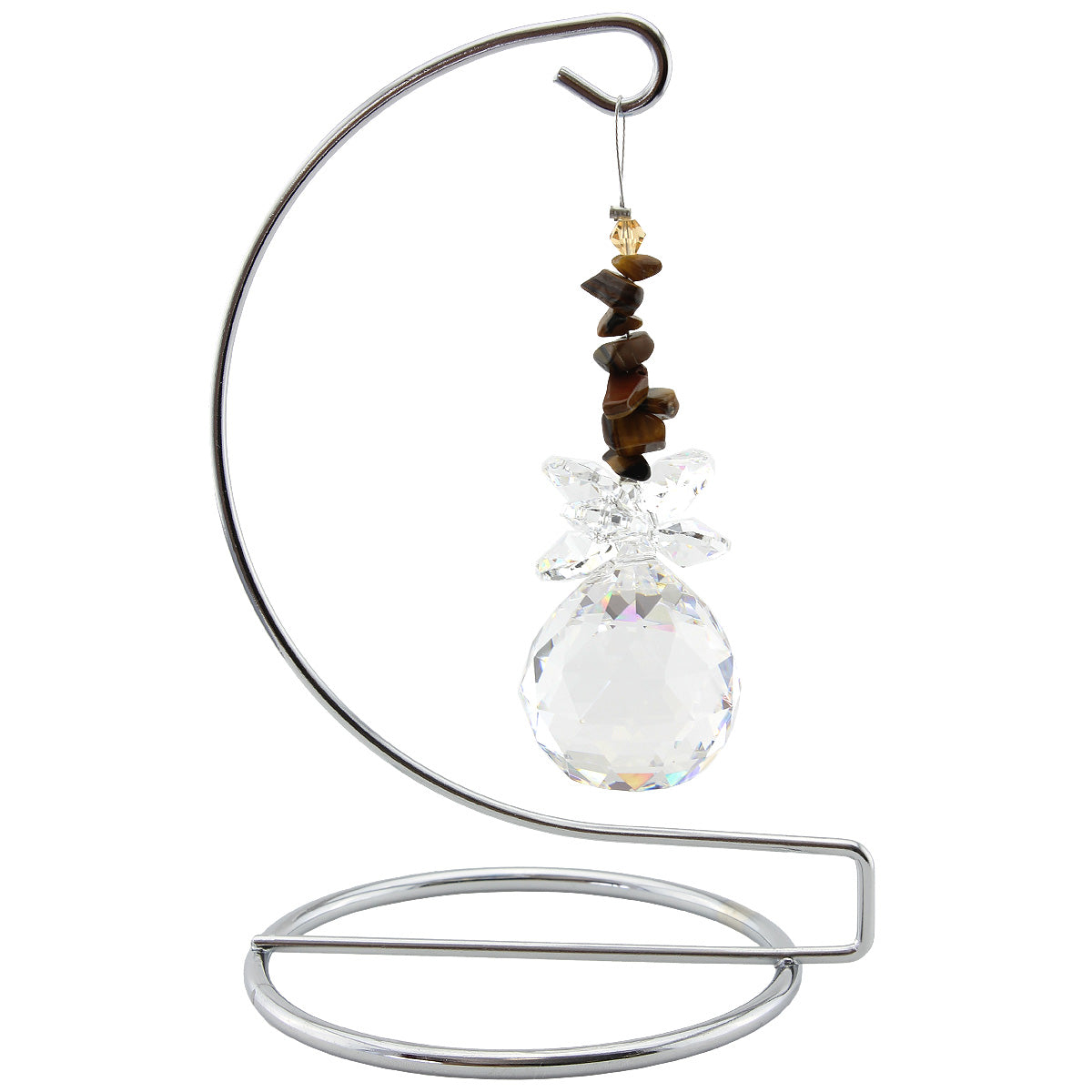 Gem Chip Cluster Crystal Suncatcher on Display Stand