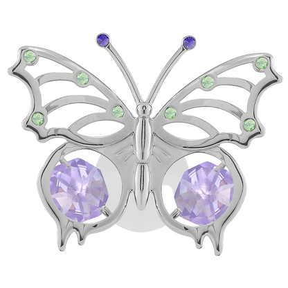 Crystocraft Angelwing Butterfly Suction Cup Ornament with Bohemia Crystals