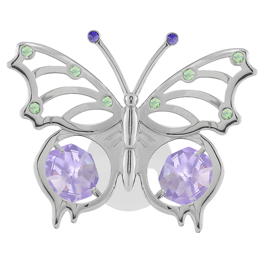 Crystocraft Angelwing Butterfly Suction Cup Ornament with Bohemia Crystals