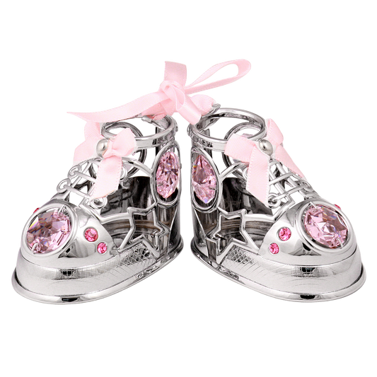 Crystocraft Baby Shoes Ornament with Bohemia Crystals