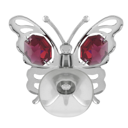 Crystocraft Butterfly Suction Cup Ornament with Bohemia Crystals