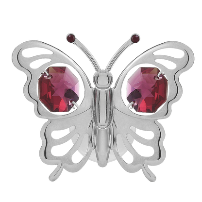 Crystocraft Butterfly Suction Cup Ornament with Bohemia Crystals