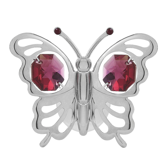 Crystocraft Butterfly Suction Cup Ornament with Bohemia Crystals