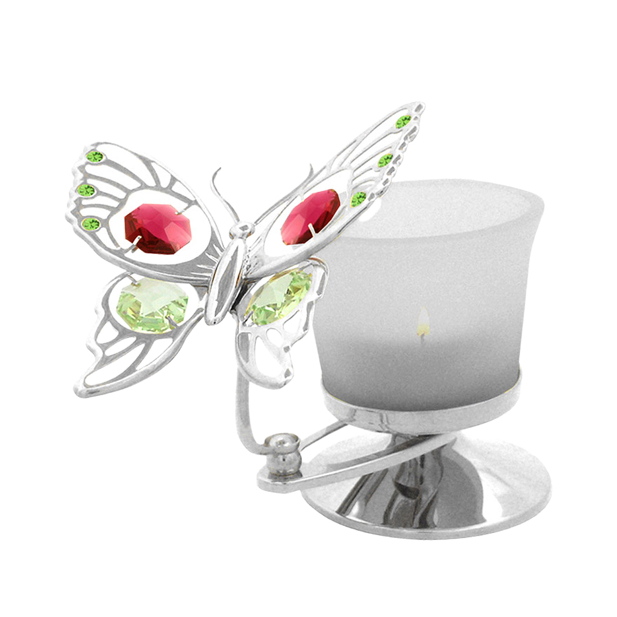 Crystocraft Butterfly Tealight Candle Holder with Bohemia Crystals