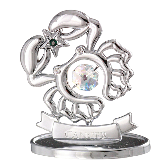 Crystocraft Cancer Zodiac Ornament with Bohemia Crystals