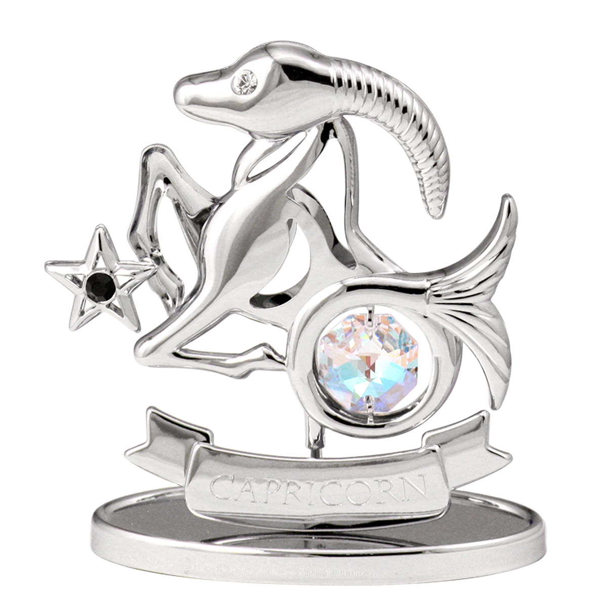 Crystocraft Capricorn Zodiac Ornament with Bohemia Crystals