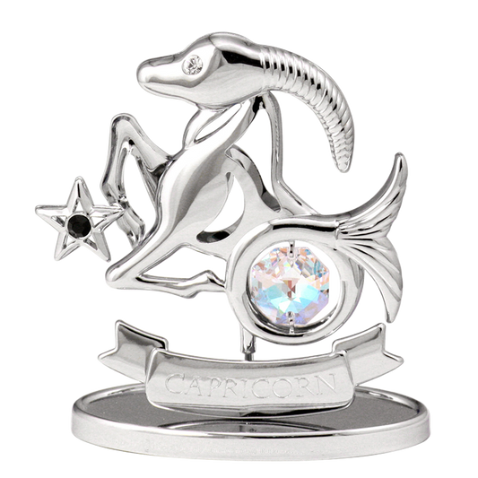 Crystocraft Capricorn Zodiac Ornament with Bohemia Crystals