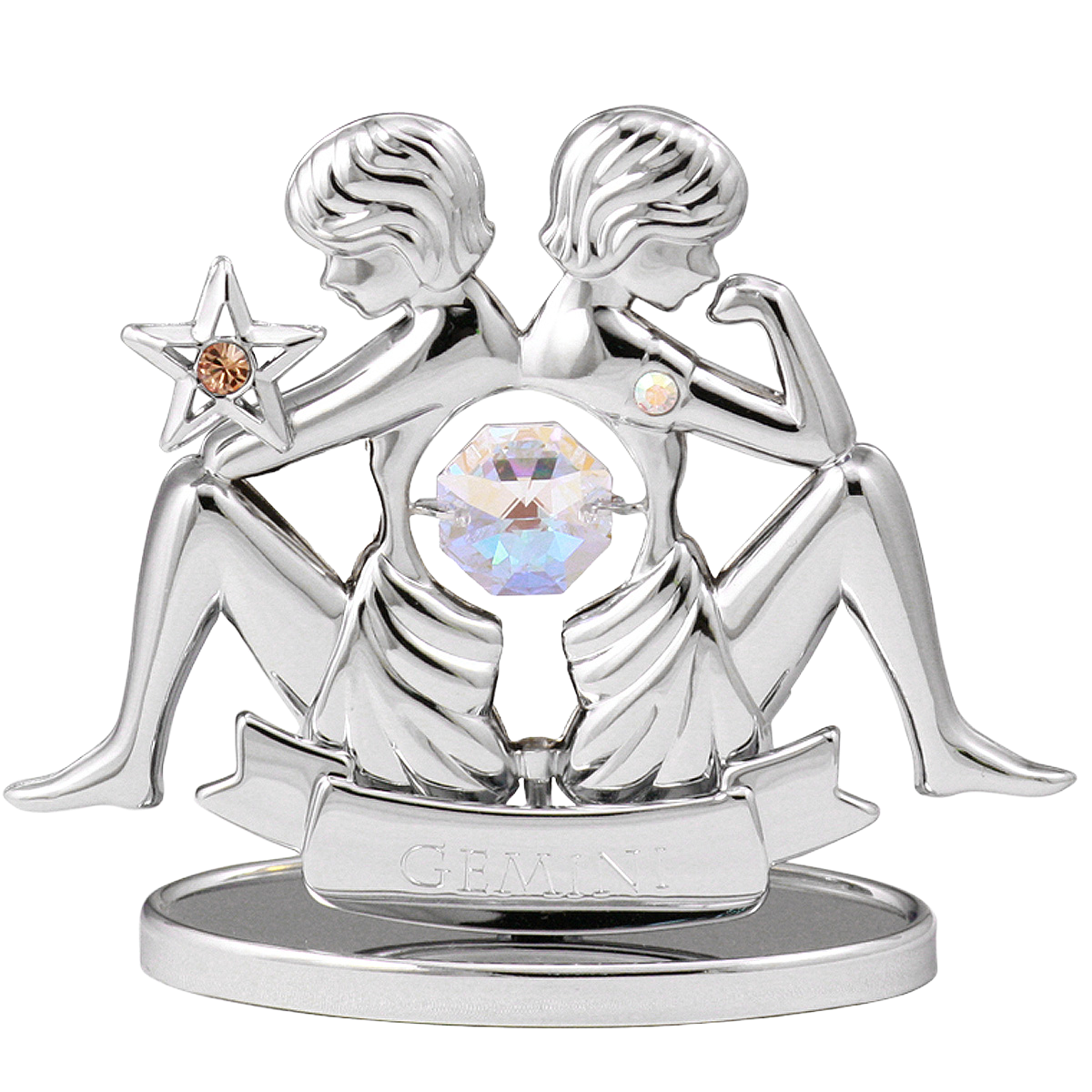 Crystocraft Gemini Zodiac Ornament with Bohemia Crystals