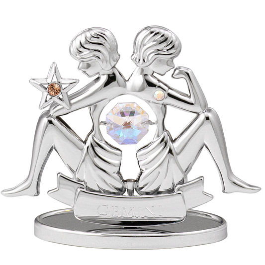 Crystocraft Gemini Zodiac Ornament with Bohemia Crystals