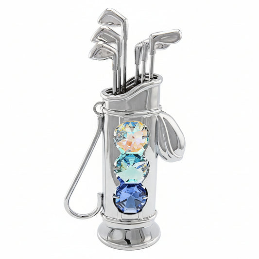 Crystocraft Golf Bag Ornament with Bohemia Crystals