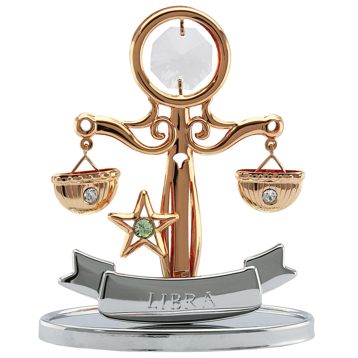 Crystocraft Libra Zodiac Ornament with Bohemia Crystals
