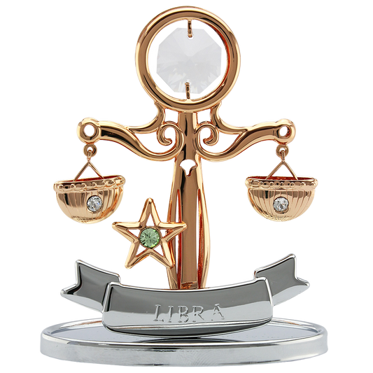 Crystocraft Libra Zodiac Ornament with Bohemia Crystals