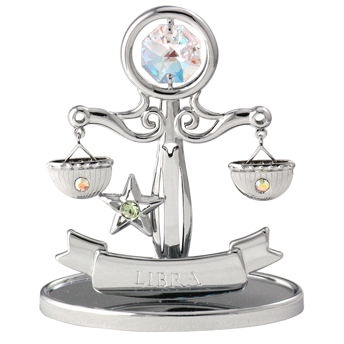 Crystocraft Libra Zodiac Ornament with Bohemia Crystals