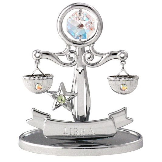 Crystocraft Libra Zodiac Ornament with Bohemia Crystals