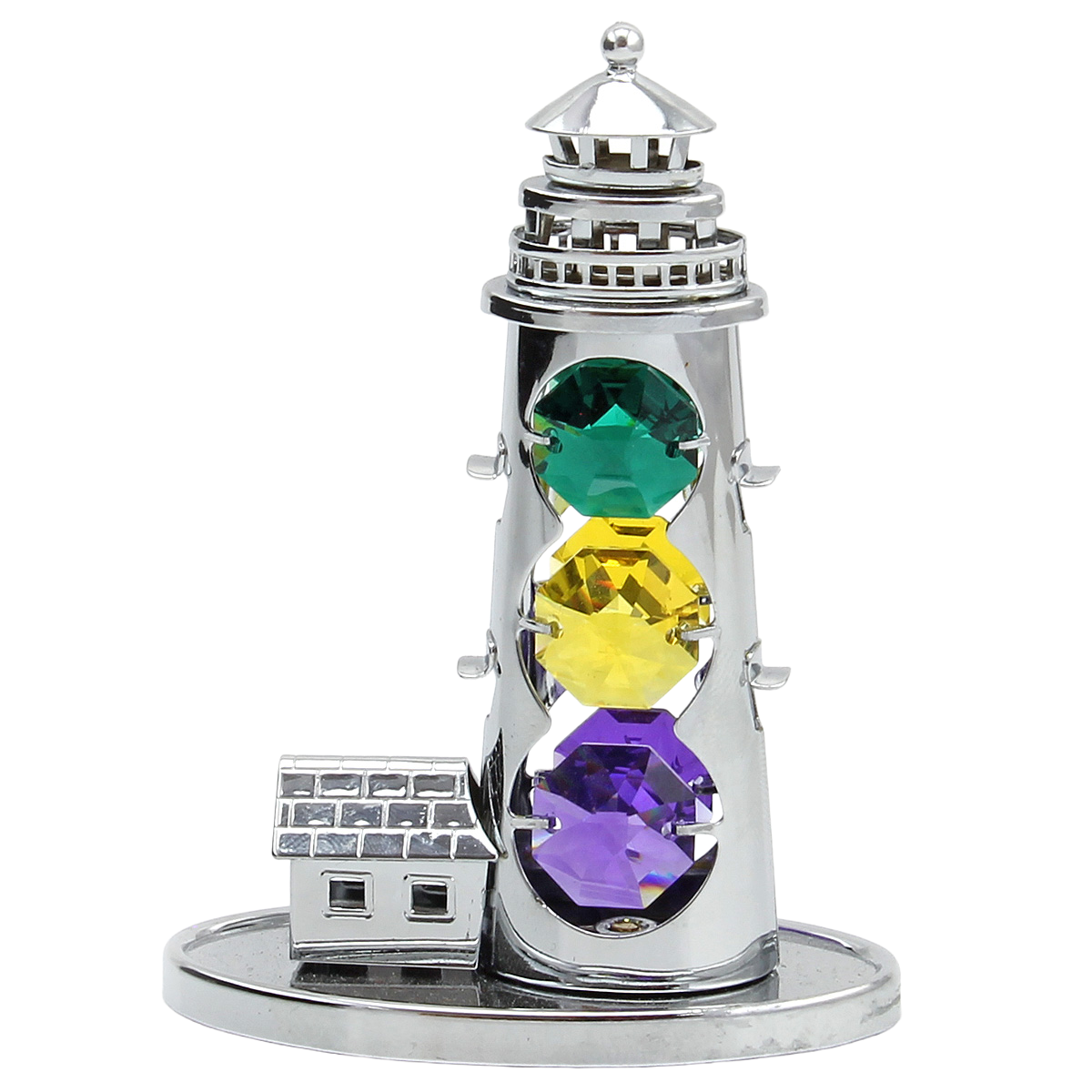 Crystocraft Lighthouse Ornament with Bohemia Crystals