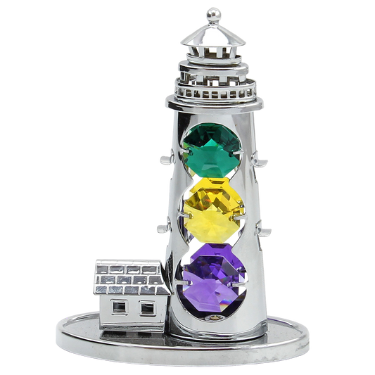 Crystocraft Lighthouse Ornament with Bohemia Crystals