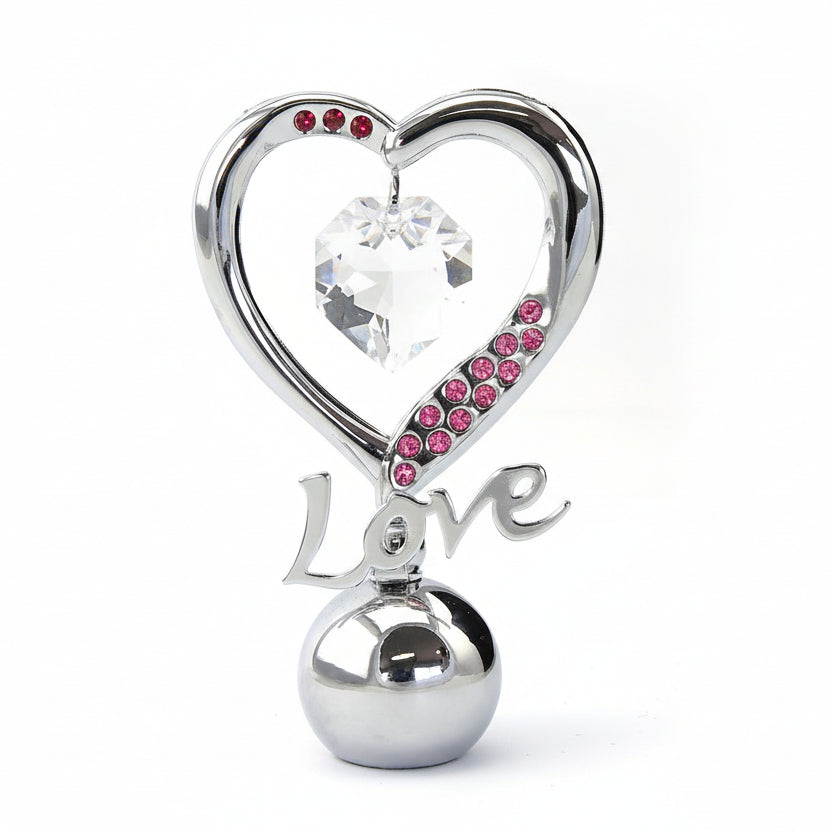 Crystocraft Heart Love Ornament with Bohemia Crystals
