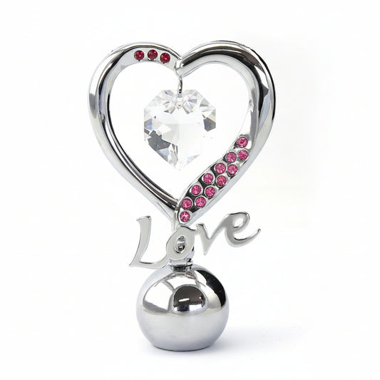 Crystocraft Heart Love Ornament with Bohemia Crystals