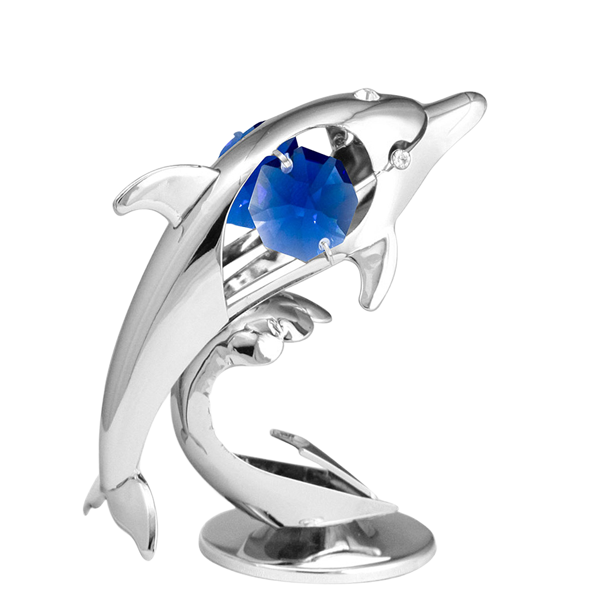 Crystocraft Mini Dolphin Ornament with Bohemia Crystals