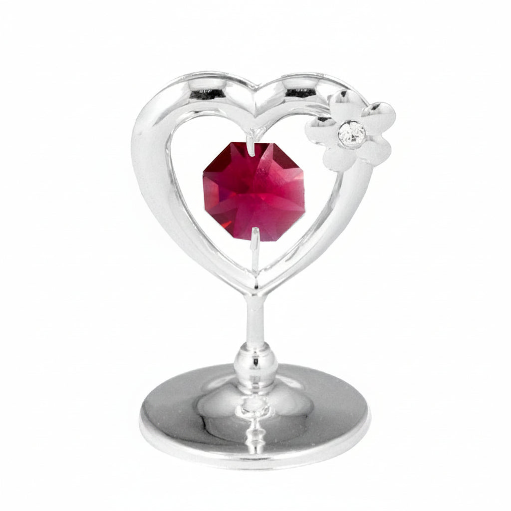 Crystocraft Mini Heart Ornament with Bohemia Crystals