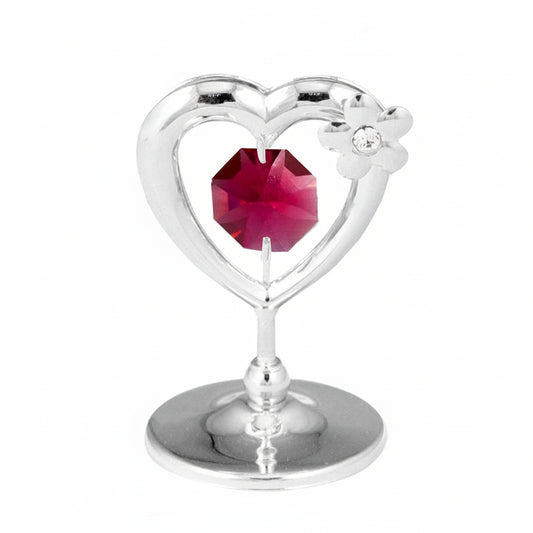 Crystocraft Mini Heart Ornament with Bohemia Crystals