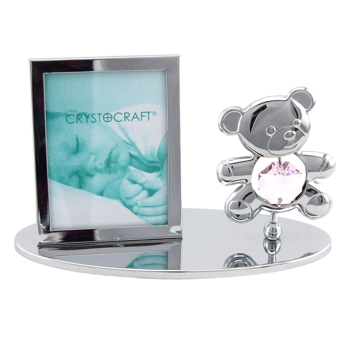 Crystocraft Teddy Bear Photo Frame with Bohemia Crystals