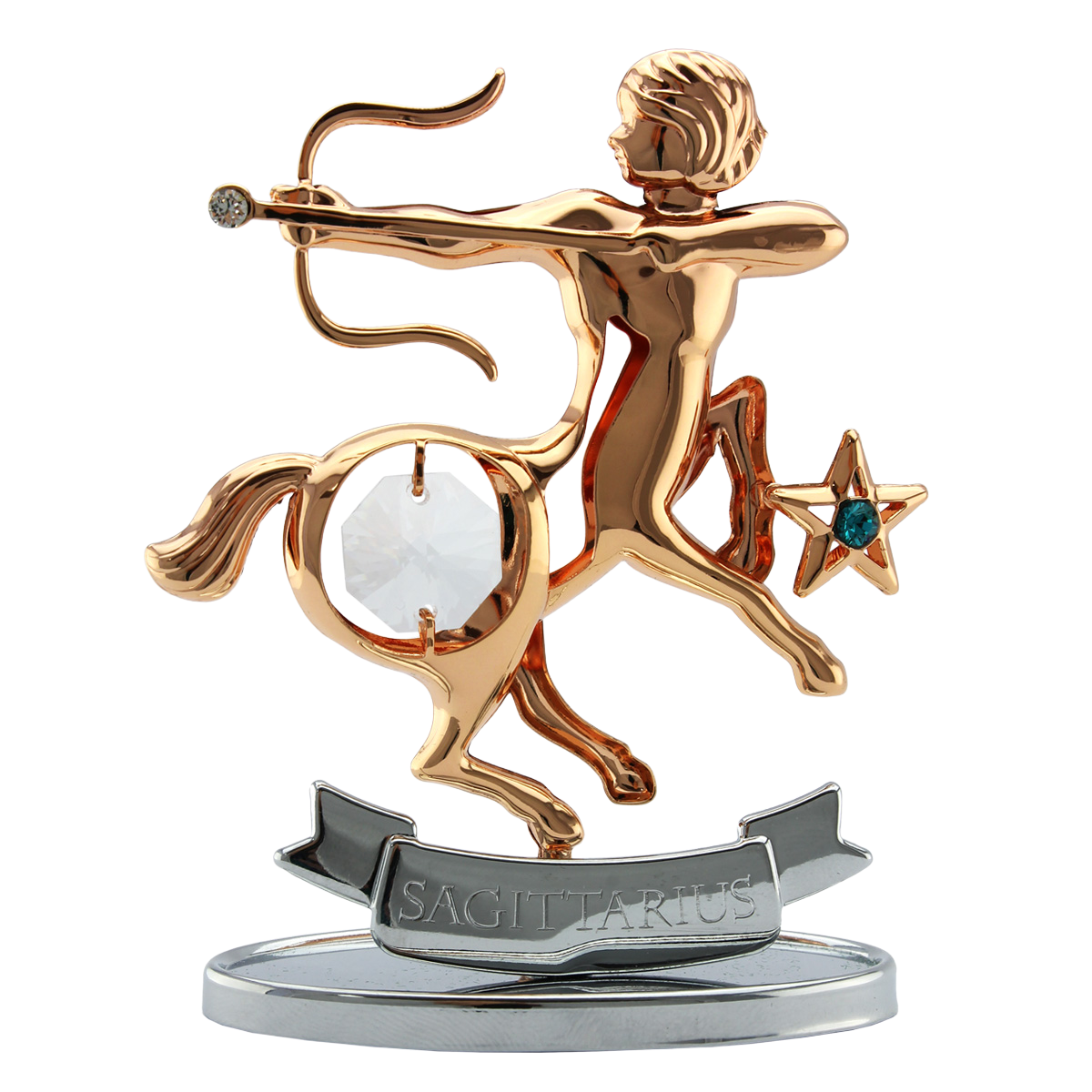 Crystocraft Sagittarius Zodiac Ornament with Bohemia Crystals