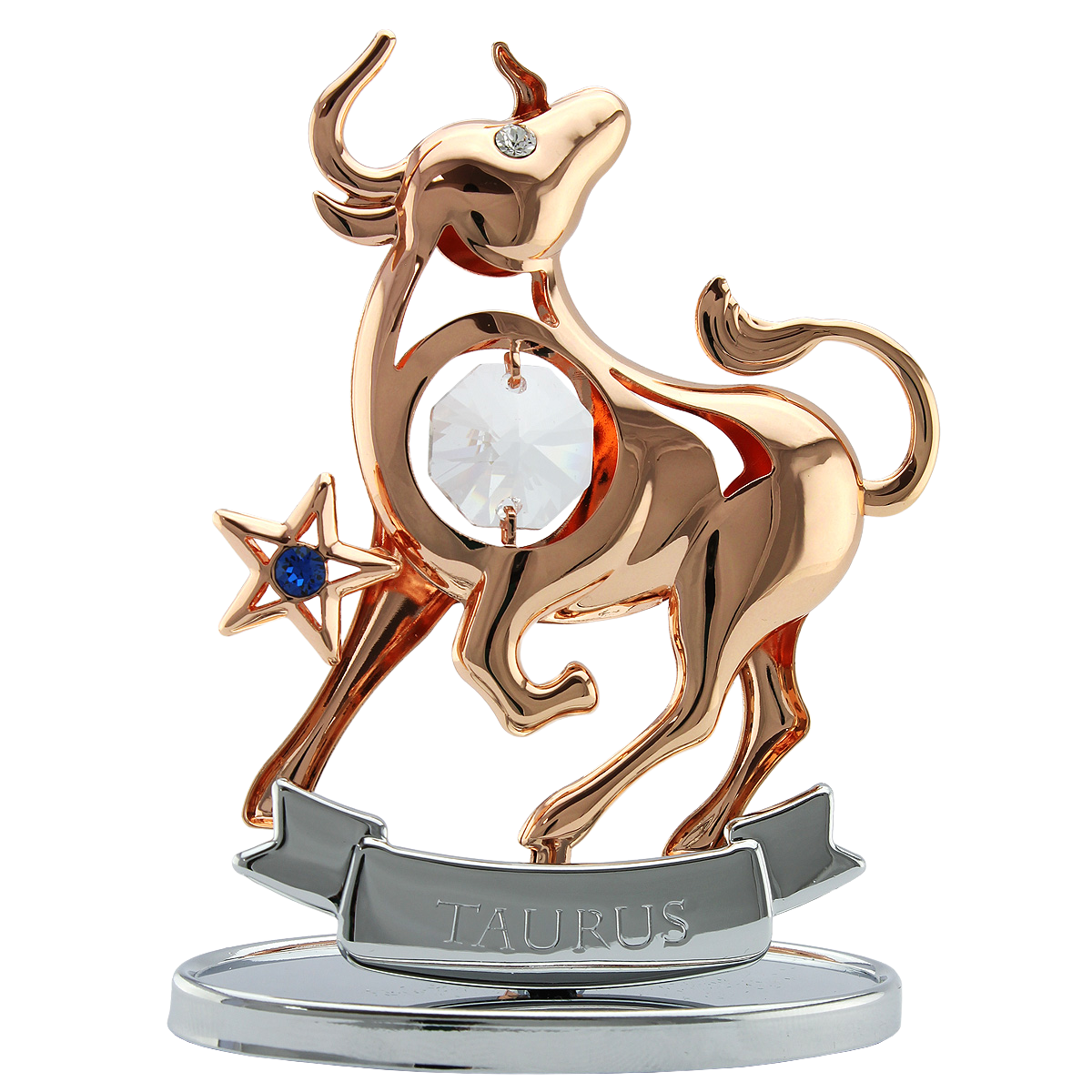 Crystocraft Taurus Zodiac Ornament with Bohemia Crystals