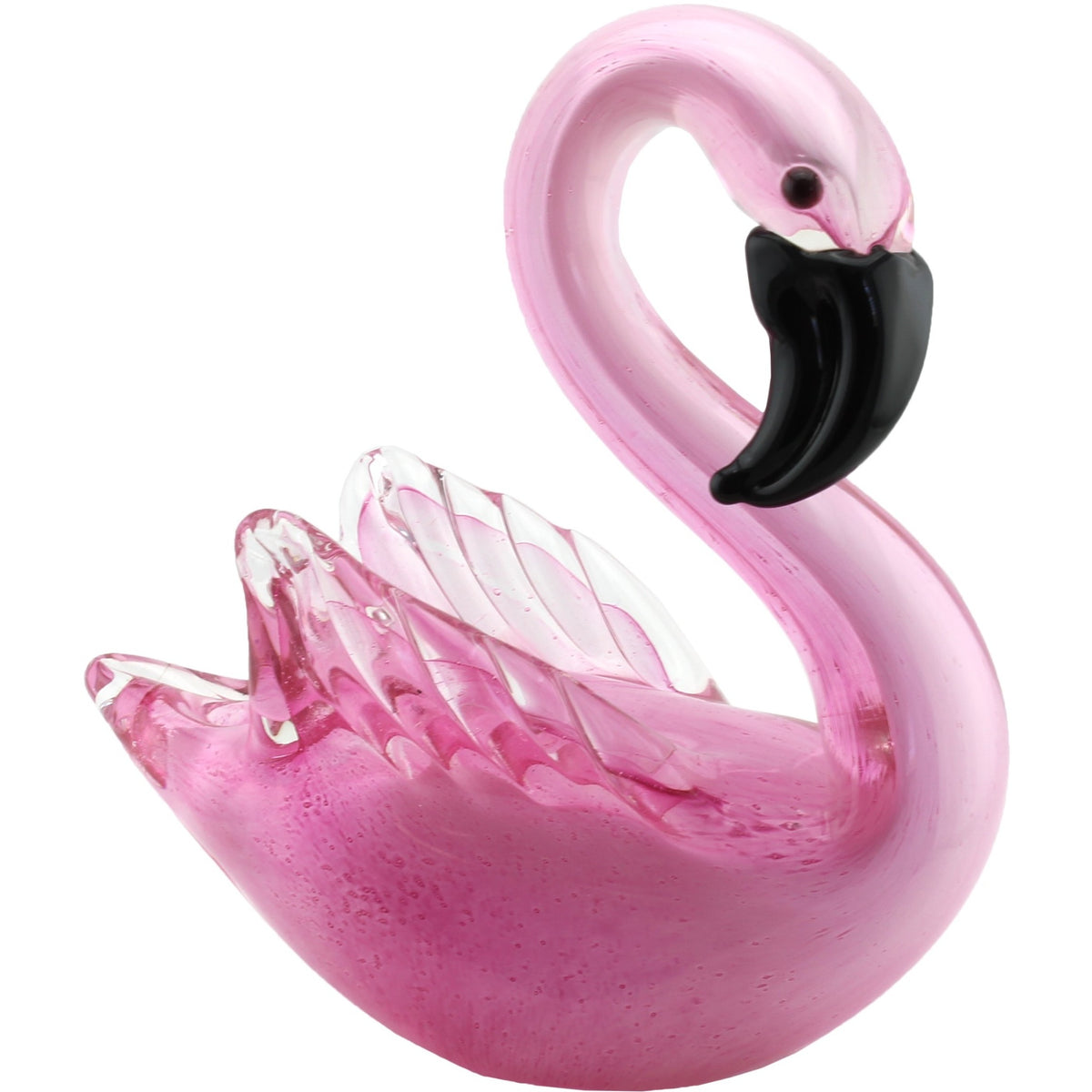 Pink Glass Flamingo Figurine
