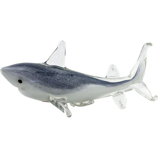 Grey Glass Shark Figurine